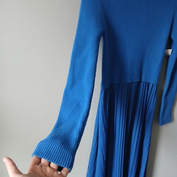 Anthropologie Women's Size Small The Thea Twofer Sweater Dress Royal Blue Maxi - Picture 7 of 16